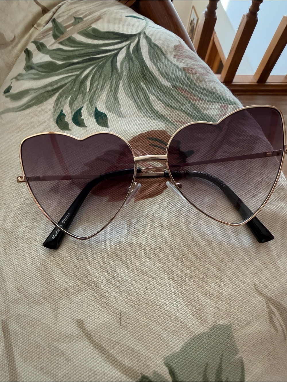 Heart-Shaped Metal Frame Sunglasses